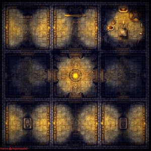 Dwarven Tomb Puzzle by MapleMapsDnD | [Battle Map] [No AI] [OC] [Art]