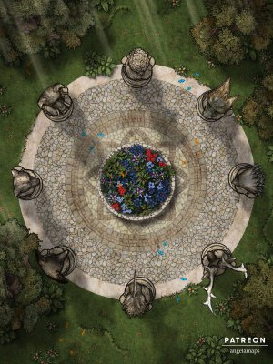 Animal Goddess [battlemap] from Angela Maps - 4 versions! [animated] [art]