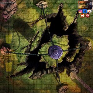 Chains of the Arcane Vault (fantasy rpg map)