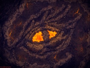 Dragon's Eye Volcano by MapleMapsDnD | [Battle Map] [No AI] [OC] [Art]