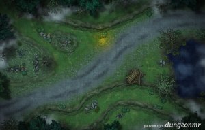 Lost Mines of Barovia: Raven's Road - 44x28 Battlemap | Gothic Reimagining of the Triboar Trail