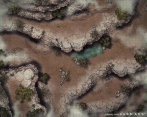Valley of the Undying — Desolate Wilderness Battlemap | Lost Mines of Barovia (50x40)