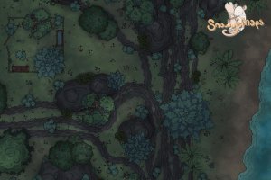 [30x20] Pig Pen Coastal Cliff Night