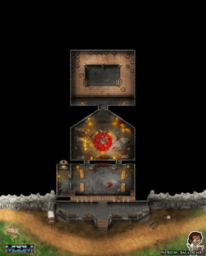 Open Hand Waystation, a collaboration dungeon map for an upcoming Encounter Book for Draw Steel by MCDM.