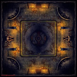 Ancient Dungeon Puzzle Room (20x20) | [Battle Map] [No AI] [OC] [Art]