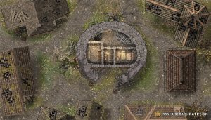 [OC] What lives under the floorboards of a ruined roadside inn? The Horseshoe Tavern [25x35]