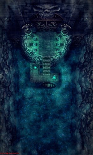 Gate to the Underworld - River Styx by MapleMapsDnD | [Battle Map] [No AI] [OC] [Art]