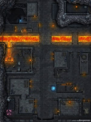 Duergar District | 60×80 Industrial Underdark Battlemap