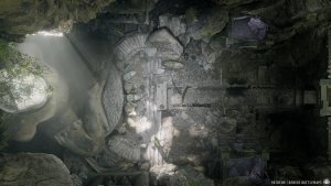Jungle Temple Ruin Statue | [Animated Battlemap] [32x18] [120px per Square] [Gridless] [3D Rendered] [OC] | Beneos Battlemaps