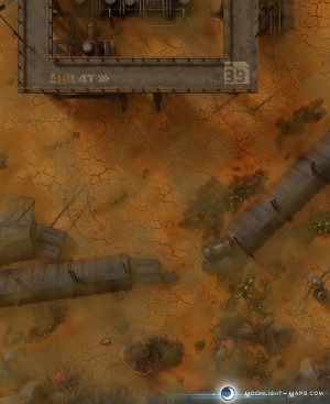 [OC] I bet Toph could bend this entire installation. How will your players survive the Desert Rig? [18x22]