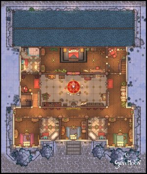 I made this three-story home inspired by a NYC brownstone. The Sorcerer's Sanctum is a place for both the mystical arts and a lux home base. [22x26]