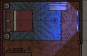 Kind of excited that I figured out how to simulate tv glow in a dark room. DungeonDraft is so cool!