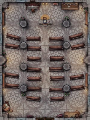 Great Hall [18x24] - 5 variations: hall, shrine, ruined, altar, feast