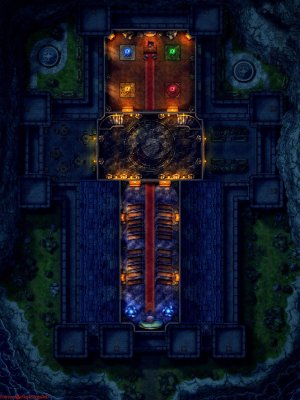 Arcane Citadel - 2 Floors Day/Night [40x53] [Battle Map] [No AI] [OC] [Art]