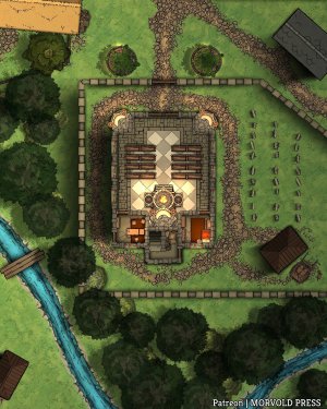 Temple of Chauntea & Crypt - Greenest [40 x 50]