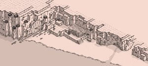 Isometric "Coastal House in the Cliffs" Small battle map