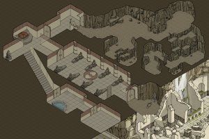 Cliffside Temple Ruin [62x46 Ext] [54x36 Int] - (Challenge Map)