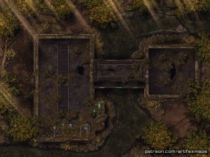 [40x30] Abandoned Research Station Battle-Map (2 Free Battle-Maps in 4k Resolution)