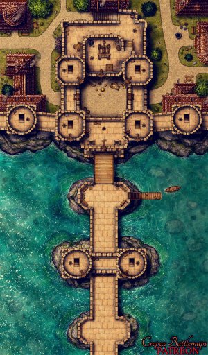 The Great Bridge Bastion 34x58 battle map