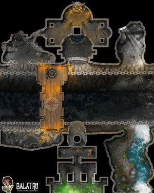 The Shifting Dungeon serves as tomb, temple, and trial all in one. Heroes navigate the bridge across the chasm’s river to prove themselves in the eyes of the ancestors buried there.