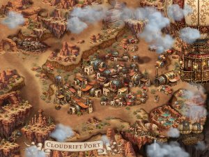 Cloudrift Port - Airship Desert Town
