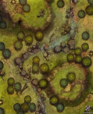 Spring Forest Battle Map 26x32