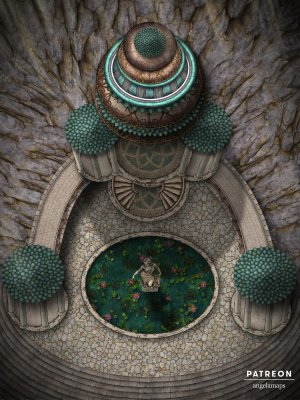 Elven Mountain Temple [battlemap] from Angela Maps - 3 versions! [animated] [art]