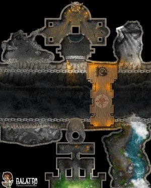 The Shifting Dungeon serves as tomb, temple, and trial all in one. Heroes navigate the bridge across the chasm’s river to prove themselves in the eyes of the ancestors buried there.