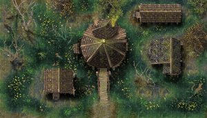 The soup is bubbling... Gram’s Cackling Cauldron [20x35] 3-Floor Swamp Tavern [OC]