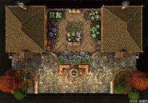 THE HAMLET (23x16) - In such a small and remote place, crime and punishment is dealt with at the local level. Murderhobos beware. (Free day & night maps plus over 1,250 more free maps!)