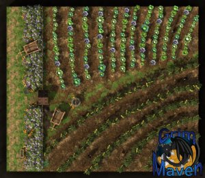 "East Field"(31x27) Welcome to the East Field! Pretty sure everything is fine and none of the scarecrows are moving. Pretty sure.