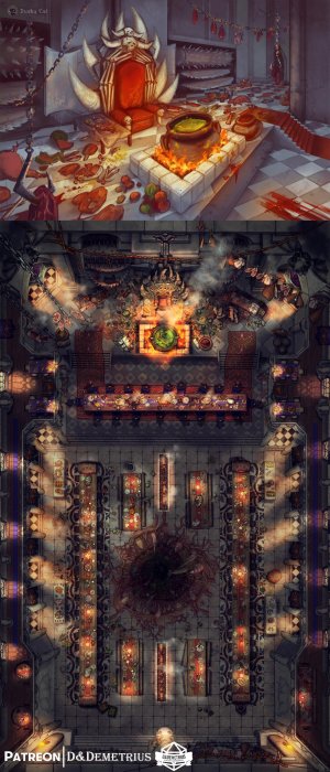 Feasthall of Gluttony [30x50] | Saints of Ruin | Gorvan, Fallen Saint of Gluttony