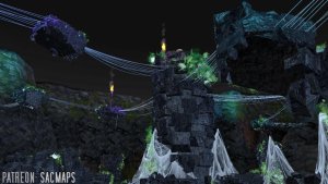 Oh, goodie. Webs. That's never a bad sign. (LAIR OF THE PHASE SPIDERS, 35x30 - free day & night maps, plus 1000+ more free!)