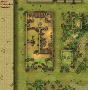 City Ruin Kobold Lair, dungeon map