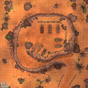 Dusty Western Graveyard [33x33]
