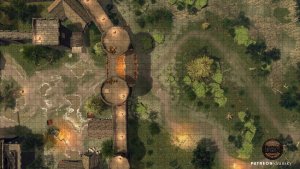 Castle Siege - Animated Battlemap (day/night, fortified gate encounter)