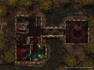 [40x30] Abandoned Research Station Battle-Map (2 Free Battle-Maps in 4k Resolution)