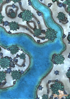 [25x35] Snowy Three Rivers Meet Day