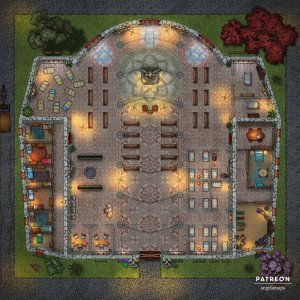 Temple of the Healing Goddess [battlemap] from Angela Maps - 3 versions! [art]