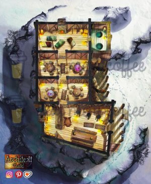 Northland Tavern (fantasy rpg map grid+gridless)