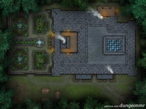 Aencar's Manor - Haunted Manor Battle Map (48x36)