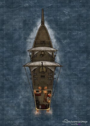 FREE Ship map upper/lower decks + captain's quarters 20x28 200 dpi