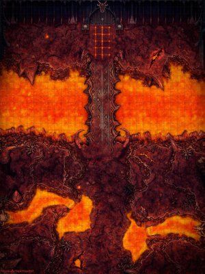 Hell Castle Entrance by MapleMapsDnD | [Battle Map] [No AI] [OC] [Art]