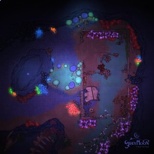 Underdark Encounters: Camp Ruins [25x25]