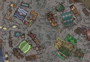 Busy Market [16x11, A3]