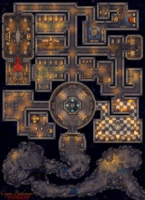 Dwarven Noble House 40x55 battle map