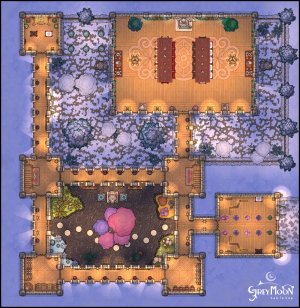 A Winter Monastery's Meeting Hall [40x41]