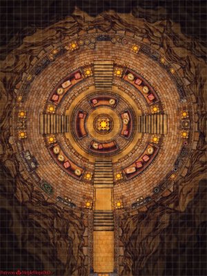 Brass Dragon Lair - Grand Conversation Lounge [30x40] [Battle Map] [OC] [Art]