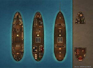 The Evening Gale | Multi-Level Layered Frigate [60 x 40]