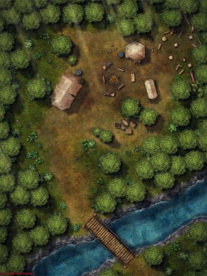 Forest Camp 8 Variants [30x40] [Battle Map] [No AI] [OC] [Art]